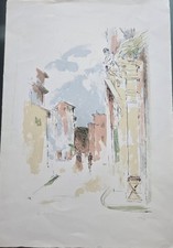 Litografia Renato Natali cm 65×45 Firmata e numerata 43/50 in numeri romani.