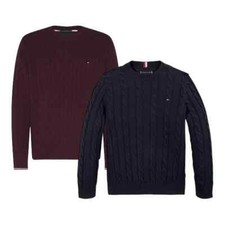 Maglione girocollo Tommy Hilfiger uomo Cable Kint vendita liquida.