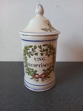 Antico Vaso Farmacia Ung. Aegyptiacum San Clement Francia 15,5 CM