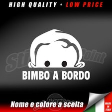adesivo NOME A BORDO auto sticker personalizzato bimbo vetro mod.4
