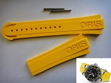 Bracciale cinturino originale ORIS 733 7675 Aquis misuratore profondità gomma gialla 42633