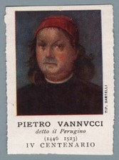 EI0399 Poster Francobollo Italia - Perugia 1923 - IV Centenario del pittore Perugino