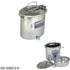 PORTAVIVANDE PORTAPRANZO PENTOLINO CON PIETANZIERA OVALE IN ACCIAIO INOX