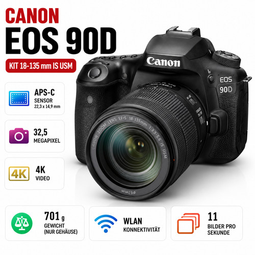 Canon eos 90d kit 135 - canon,