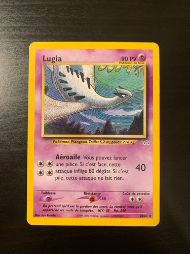 Carte pokémon lugia - pokémon,