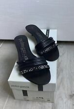 Sandali Giabatte Donna Bassi Pedro García Color Caffè Cristalli Swarovski n35,5