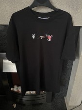 T-shirt Off White nera rosa