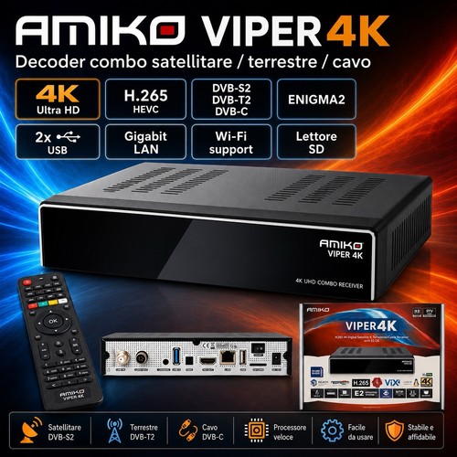 Decoder amiko viper - viper, 4k