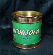 DEORSOLA BARATTOLO IN LATTA CAFFE' IN GRANI SALUZZO TORINO ANNI '60 CON SIGILLO