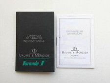 BAUME & MERCIER Guarantee Warranty FORMULA S (Unwritten) + Booklet