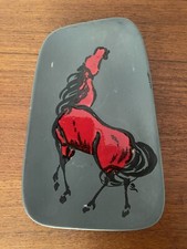 Quadro ceramica anni 60 cavallo metà secolo West Germany Pottery 60s vintage 