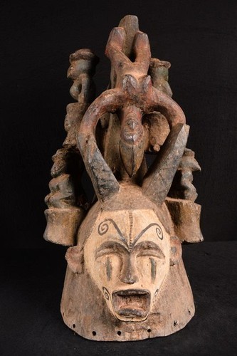 Maschera elmetto igbo africano - maschera,