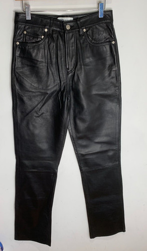 Pantalone pelle nero zara - pantalone,