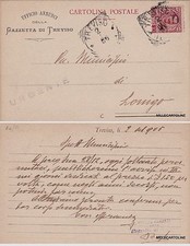 # TREVISO: testatina UFFICIO ANNUNCI DELLA GAZZETTA DI TREVISO  1905