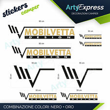 Kit completo 8 adesivi camper MOBILVETTA, loghi stickers carvan
