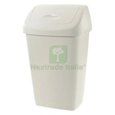 1PZ BIDONE IMMONDIZIA 'GRACE' LT 50 CM 40,5 X 32 X H 65,5 TALPA BIANCO: