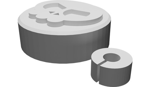 Manopola volume design teschio - manopola,