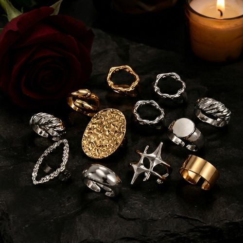 Set 10pz anello - 10pz, stella