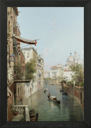 Quadro scena canale veneziano