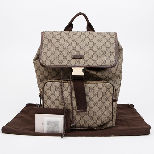 Gucci canvas flap backpack - gucci,