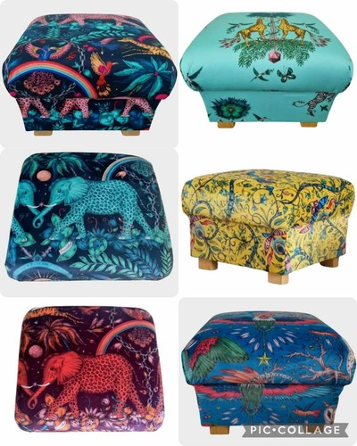 Pouf poggiapiedi tessuto emma - pouf,