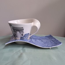 Tazza e piatto Villeroy Boch New Wave Città del Mondo Parigi Torre Eiffel Opera