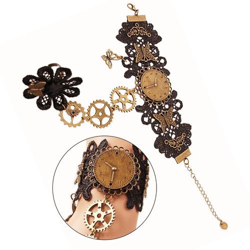 Bracciale pizzo nero - in,