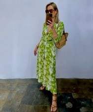 ZARA SS2022 ABITO MIDI VERDE