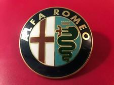 ALFA ROMEO 605964920 LOGO EMBLEMA FREGIO STEMMA SCRITTA BADGE TARGHETTA 75MM AR