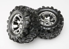 TRAXXAS 5673 Gomme Canyoh AT  su cerchi Cromati Geode Hex 17mm SUMMIT