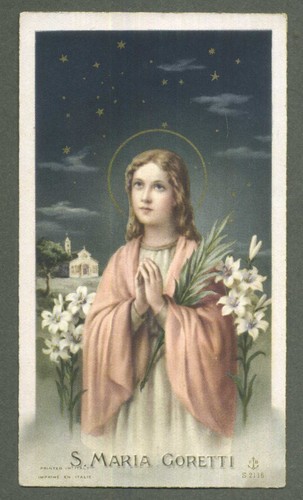 Santino holy card - card, maria