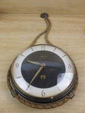 antico OROLOGIO DA PARETE MECCANICO a CORDA KAISER WESTERN GERMANY non funziona