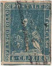 ANTICHI STATI ITALIANI - Granducato di TOSCANA: 2° Emissione (1857), #15.