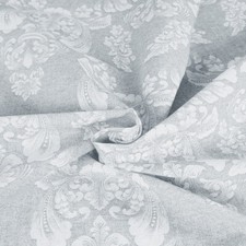 Tessuto Cotone Fantasia Fiori Grigio a Metro Taglio 280x280cm Telo Orlo Cuscini 