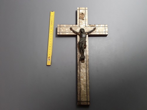 Antico crocifisso legno - in,