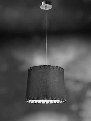 Lampadario tessuto nero - lampadario,