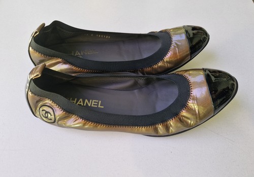 Ballerines chanel cuir - ballerines, verni