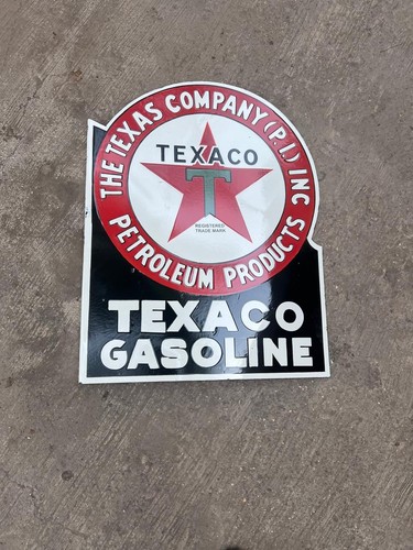 Porcelian texaco enamel sign - texaco,
