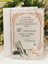 Invito 18 anni Personalizzato con busta e stampa inclusa