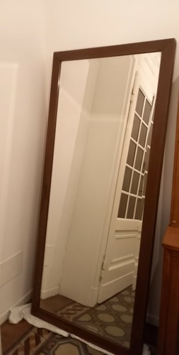 Anta specchio noce inizio - noce,