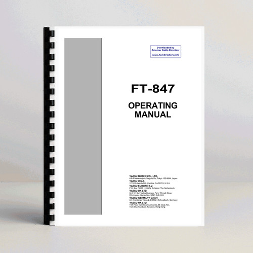 Yaesu 847 manuale uso - ft-847,