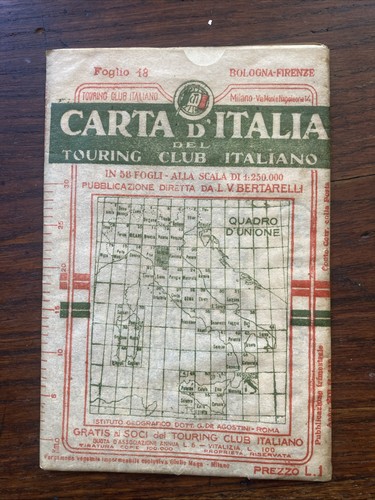 Carta italia del touring - carta, d'italia