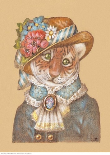 Lady tiger kunstdruck - tiger,