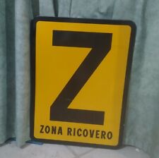 Cartello "Z" Fs Ferrovie Stato signboard zona ricovero old vintage da collezione
