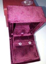 Preziosi  Orecchini con Rubini e Diamanti in oro bianco 750 18 kt ct. 0.50 New