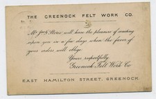 1898 Cartolina Greenock -