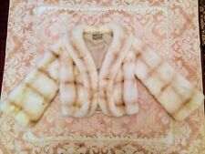 Pelliccia giacca corta visone artigianale colore bianco taglia M ottimo stato