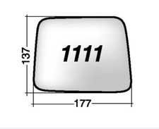 Per Nissan Patrol GR Vetro di Ricambio Sx per Specchio Retrovisore 177X137mm