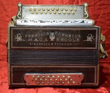accordion Fisarmonica PREMIATA FABBRICA MAGA ERCOLE Stradella Italia 1900