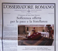 L'OSSERVATORE ROMANO Pope